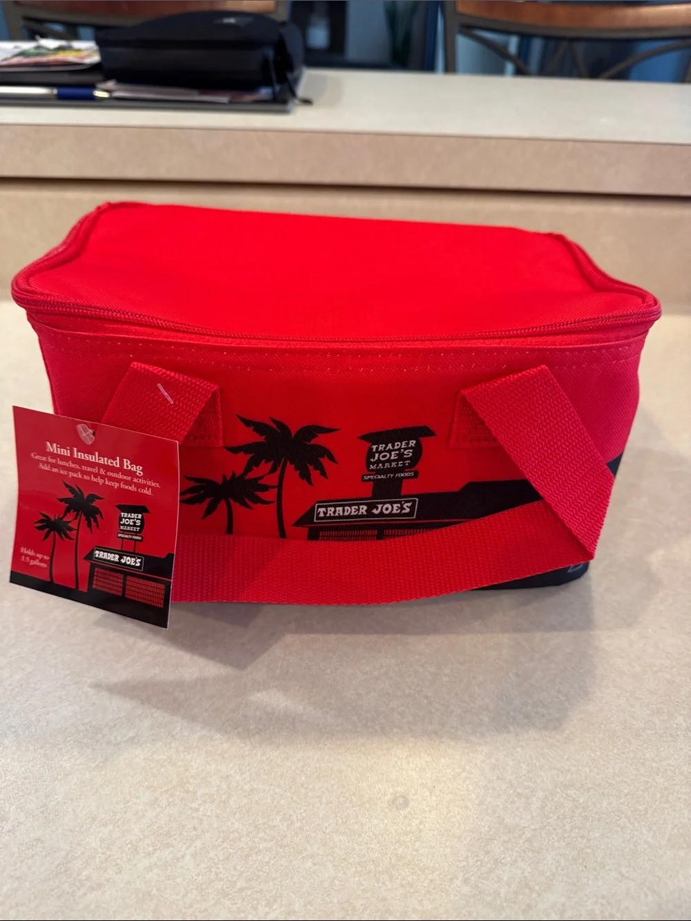 Trader Joe's Red Mini Insulated Lunch Bag